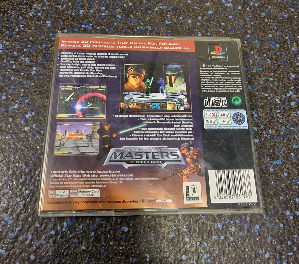 Jeu Star Wars Masters Of Teras Kasi PS1 PlayStation 1 Complet | Version Originale En Bon état