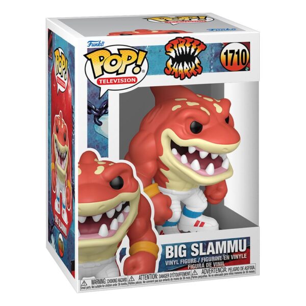 **PRE ORDER - ETA END AUG** Street Sharks POP! Television Vinyl Figure Big Slammu 9 cm - Image 2