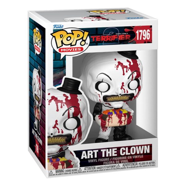 **PRE ORDER - ETA END OCT** Terrifier 2 POP! Movies Vinyl Figure Art the Clown with Candy Filled Head 9 cm - Image 2