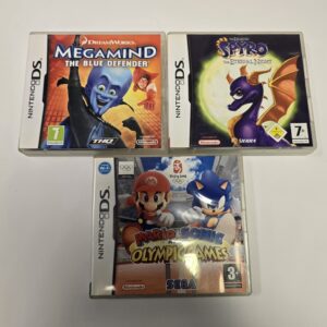 Nintendo DS – 3 x Game Bundle. Megamind, The Legend of Spyro & Mario Sonic at the Olympic Games