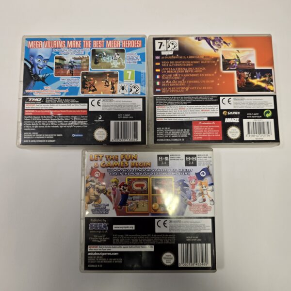 Nintendo DS – 3 x Game Bundle. Megamind, The Legend of Spyro & Mario Sonic at the Olympic Games - Image 2