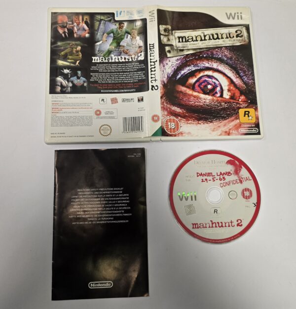 WII - Manhunt 2 (No Book - Pre Owned) - Image 2