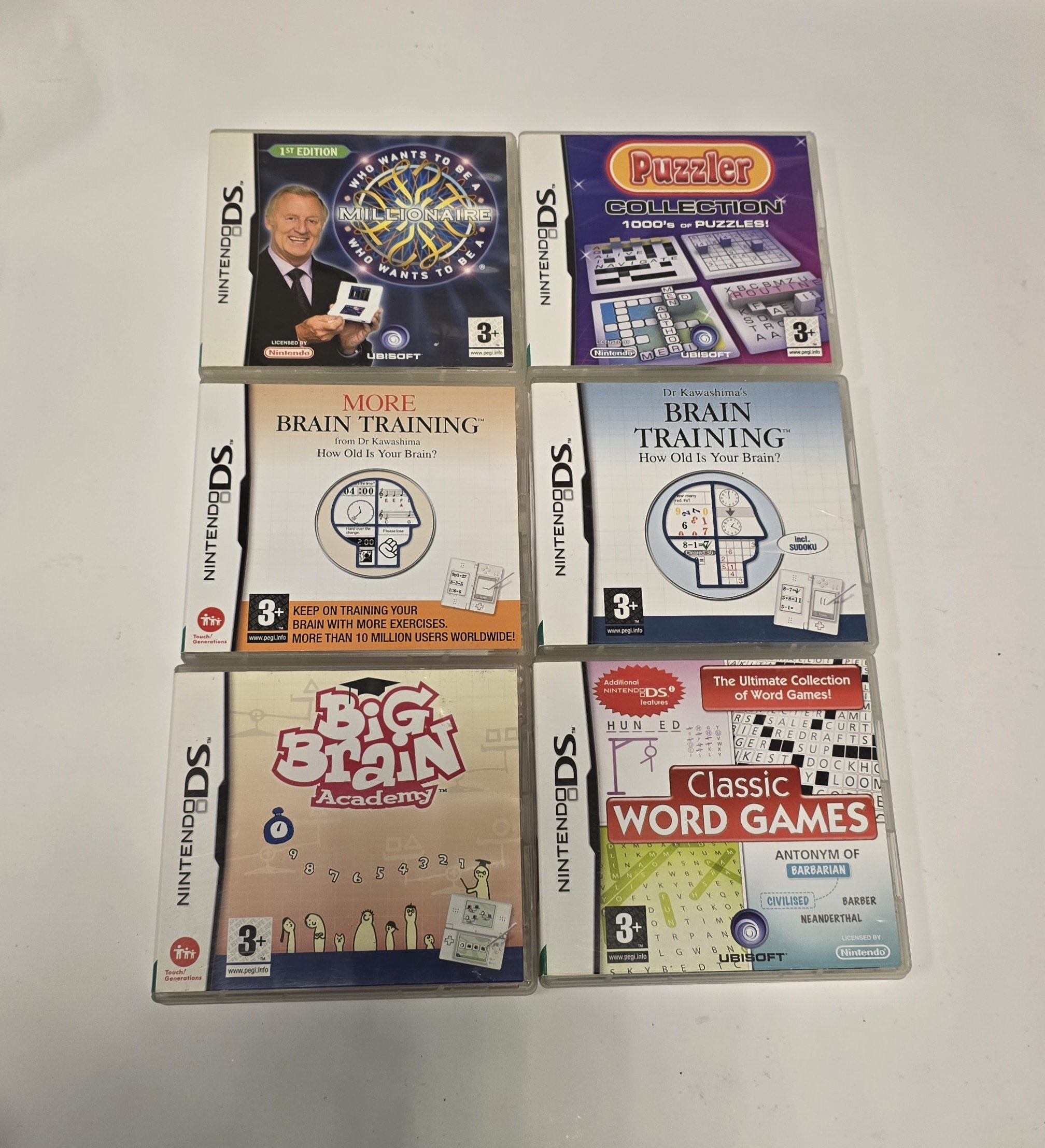 DS - 6x Puzzle Brain Games Bundle (Pre owned)