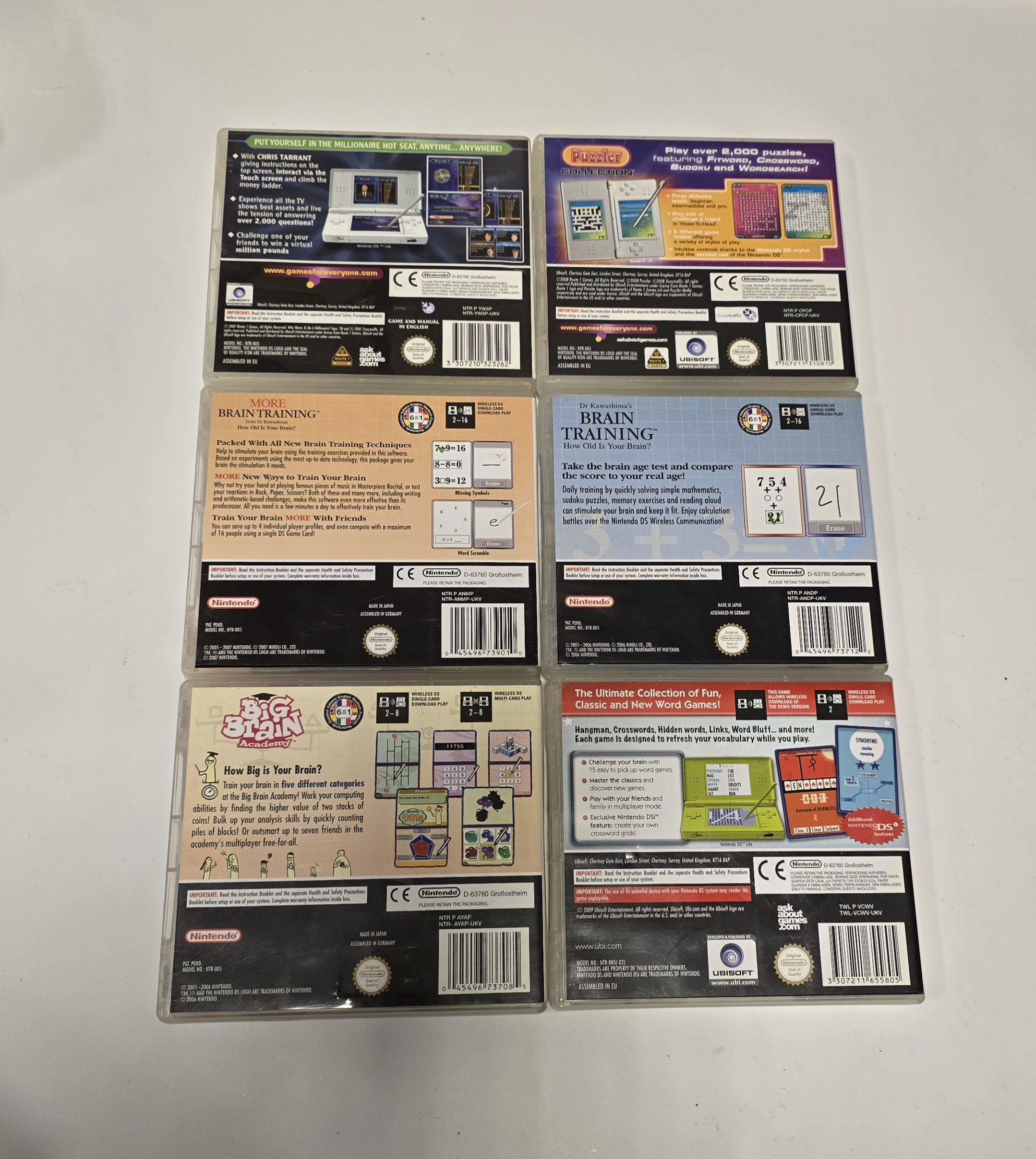 DS - 6x Puzzle Brain Games Bundle (Pre owned) - Image 2