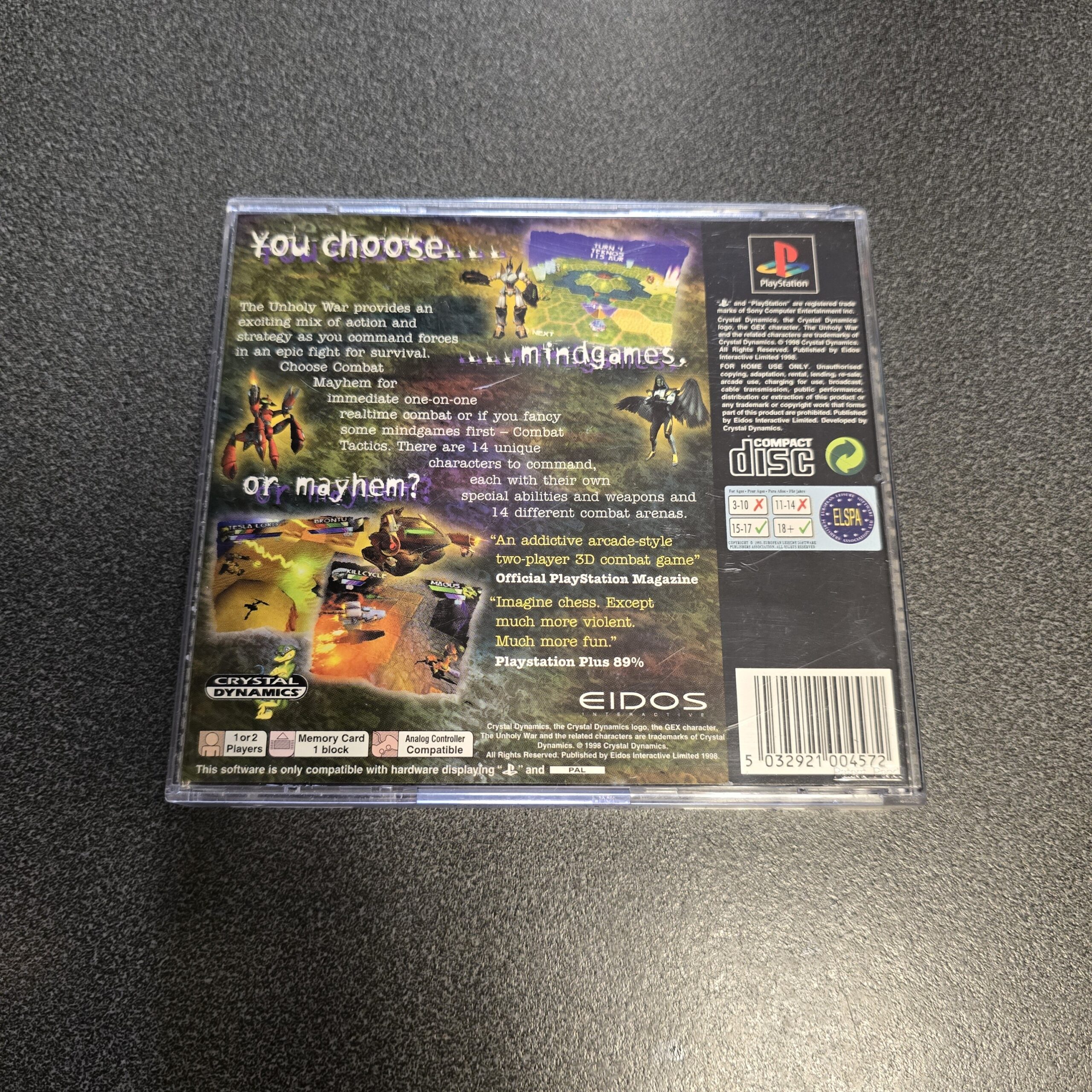 PS1 - The Unholy War (No Book) (Pre Owned) - Image 2