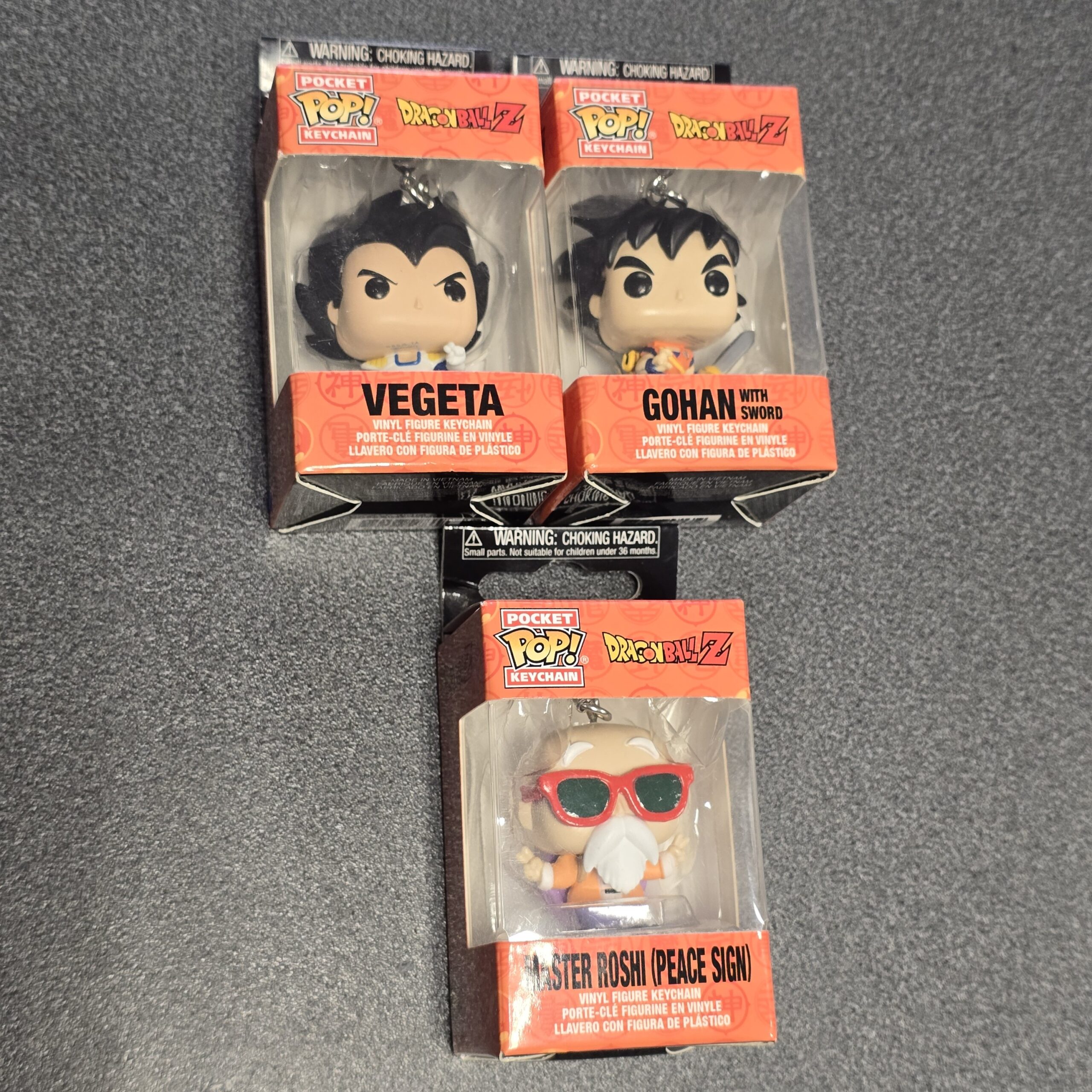 FUNKO - 3 x Pocket Pops Keychain Dragon Ball Z (Pre Owned)