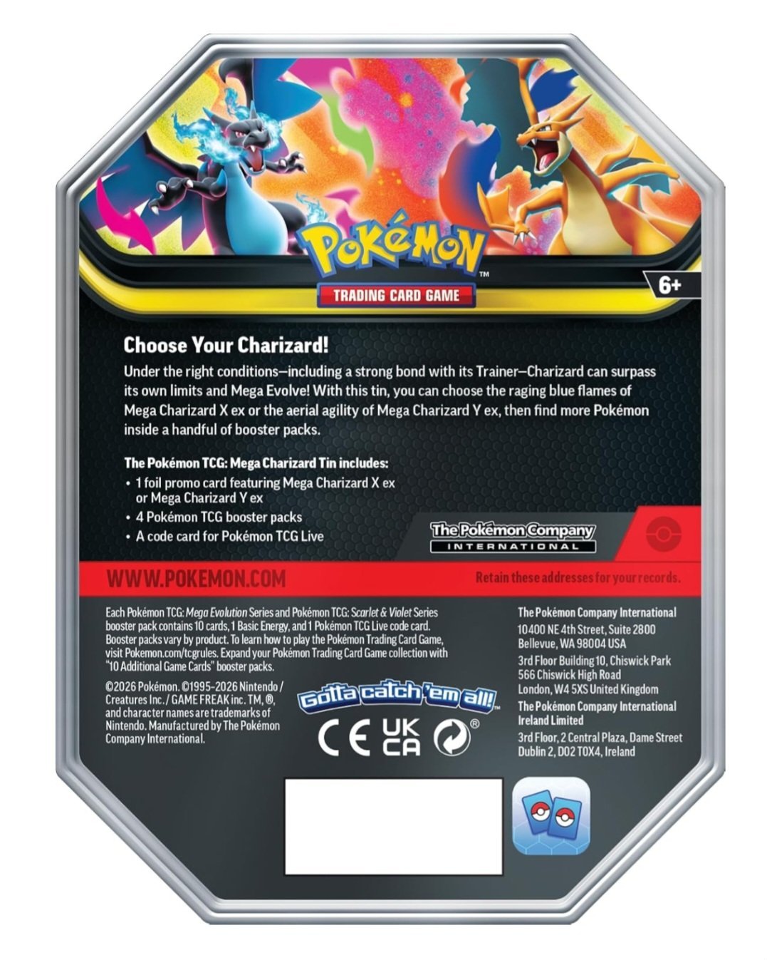 Pokémon TCG - Mega Charizard Y Tin 4x Boosers & 1 Promo Card - Image 2