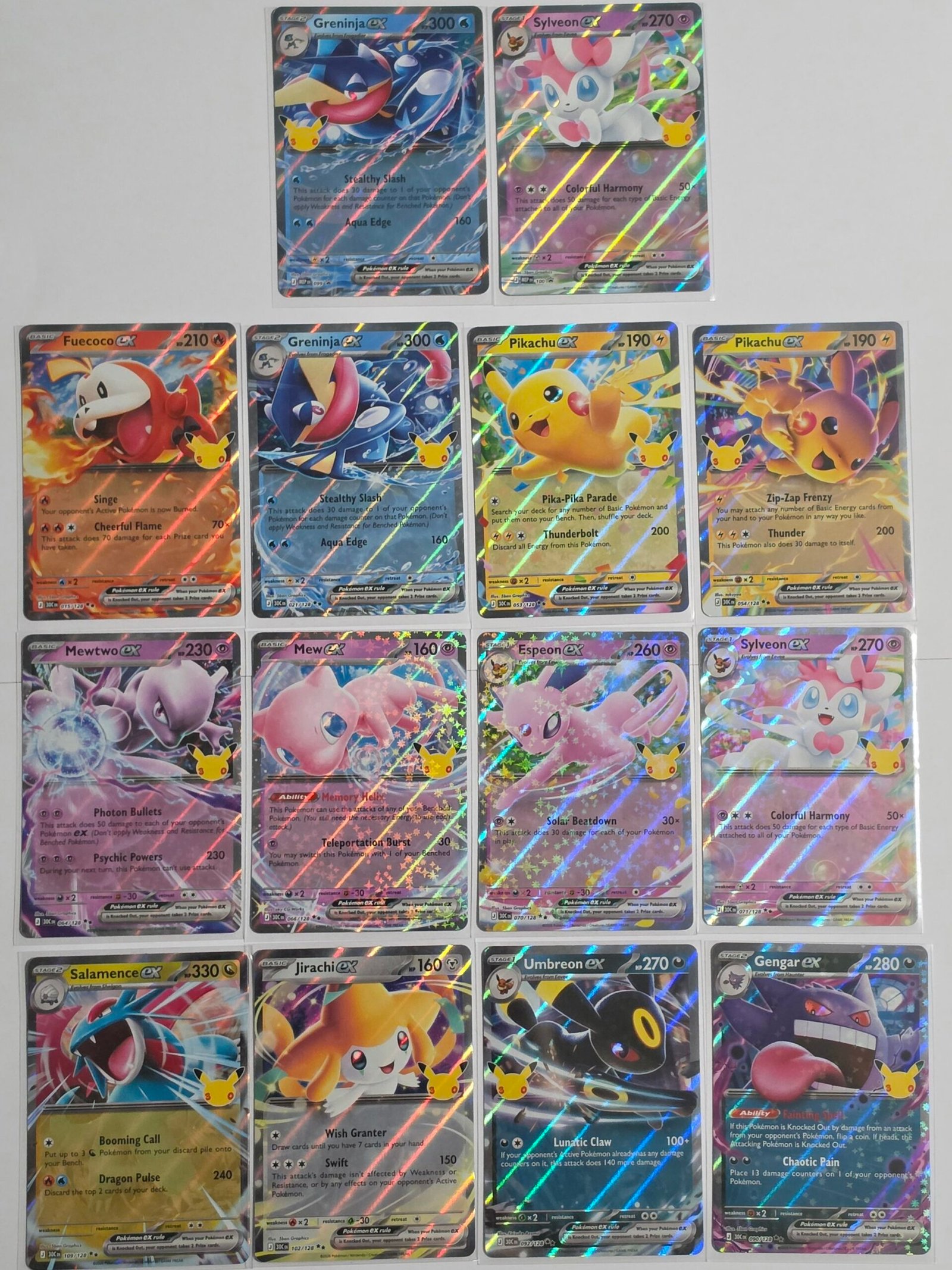 Pokémon TCG - 30th Anniversary Full Set ex 12 cards + 2 Promo